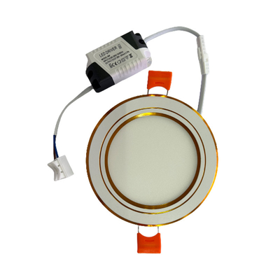 220V 9W Led Slim Downlight 6000K With Gold Border For Vietnam