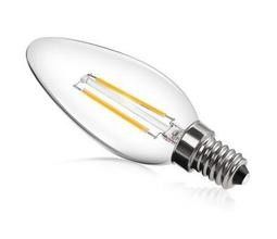 High luminous 3000K 110V C35 LED Filament Candle Bulb 2W 105lm/w