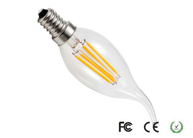 Warm White C35 4W LED Filament Candle Bulb For Commercial Lighting