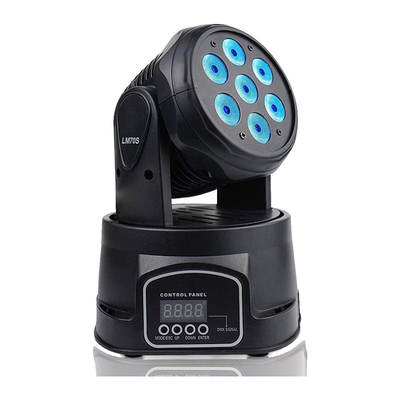 DMX512 Control Wash Mini Led Moving Head 7x8W RGBW 4in1 Stage Light