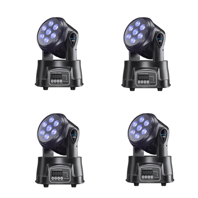 DMX512 Control Wash Mini Led Moving Head 7x8W RGBW 4in1 Stage Light