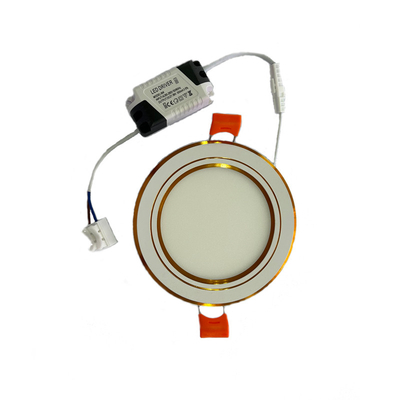 Gold Border LED Slim Downlight 720LM 200° Beam Angle Φ120×H10mm 3000K