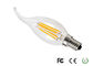 E14 4W LED Filament Candle Bulb , Tailed CE / RoH / FCC Approved Led Light Bulb