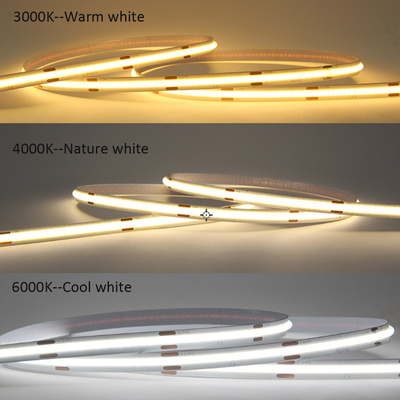 DC12V 24V COB LED Strip Light 8mm High Density Flexible Tape Light Dimmable Linear Ribbon